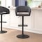 Flash Furniture Gray Vinyl Adjustable Height Barstool CH-122070-GYBK-GG - alternate 1